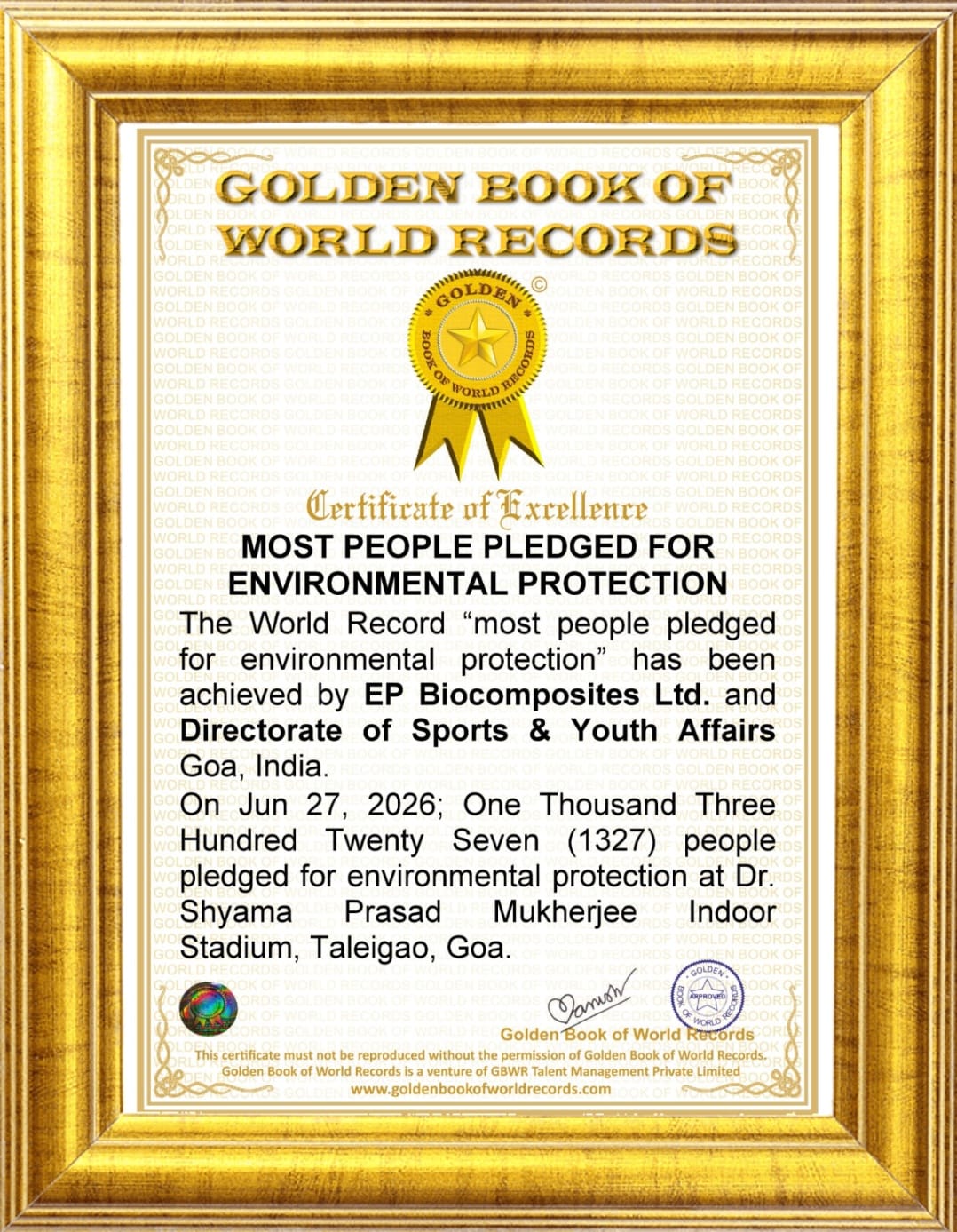 EP Biocomposites World Record