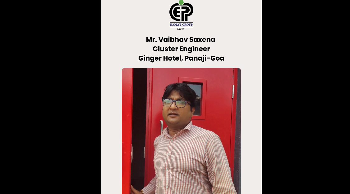 Mr Vaibhav Saxena – Ginger Hotel, Panaji